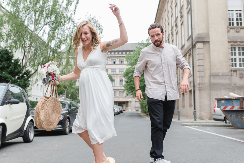 zu Zweit heiraten Berlin Hochzeitsfotograf Babybauch