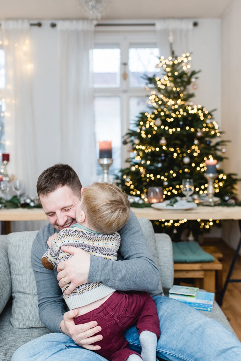 Familienfotos zu Weihnachten Ganz in Weise